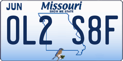 MO license plate OL2S8F