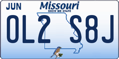 MO license plate OL2S8J