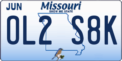 MO license plate OL2S8K