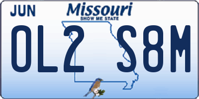 MO license plate OL2S8M