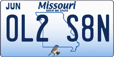 MO license plate OL2S8N