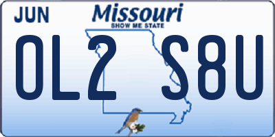 MO license plate OL2S8U
