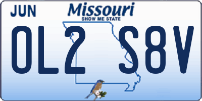 MO license plate OL2S8V