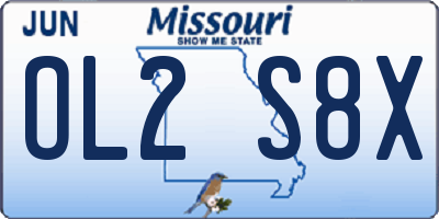 MO license plate OL2S8X