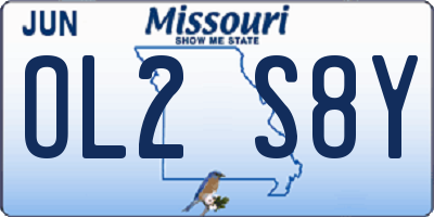 MO license plate OL2S8Y