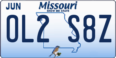 MO license plate OL2S8Z