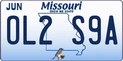 MO license plate OL2S9A