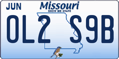 MO license plate OL2S9B