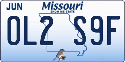 MO license plate OL2S9F
