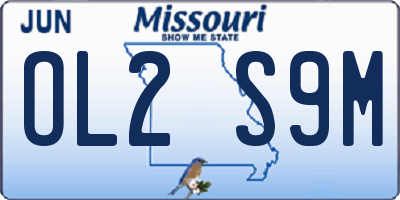MO license plate OL2S9M
