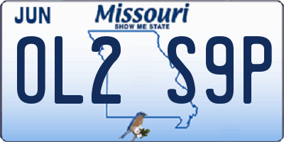 MO license plate OL2S9P