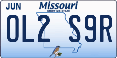 MO license plate OL2S9R