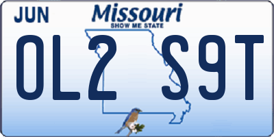 MO license plate OL2S9T