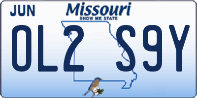MO license plate OL2S9Y