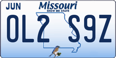 MO license plate OL2S9Z