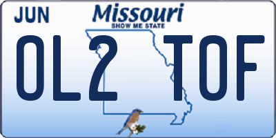 MO license plate OL2T0F