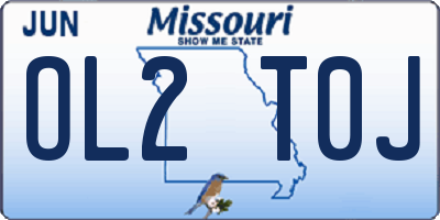 MO license plate OL2T0J