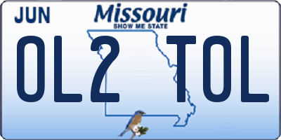 MO license plate OL2T0L