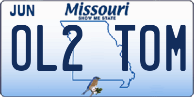 MO license plate OL2T0M