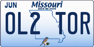 MO license plate OL2T0R