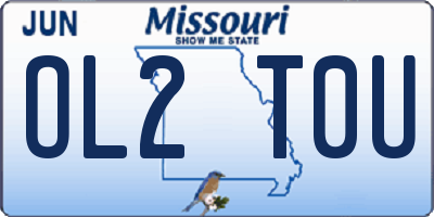MO license plate OL2T0U