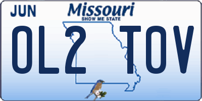 MO license plate OL2T0V