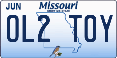 MO license plate OL2T0Y