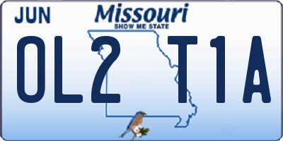 MO license plate OL2T1A