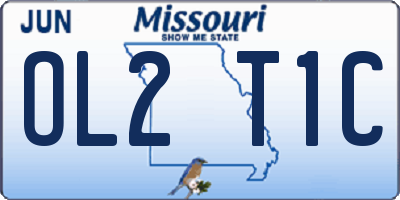 MO license plate OL2T1C