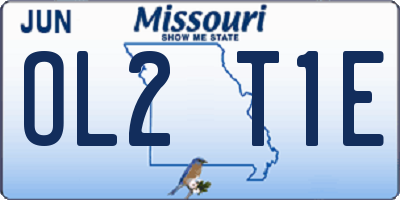 MO license plate OL2T1E