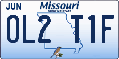 MO license plate OL2T1F