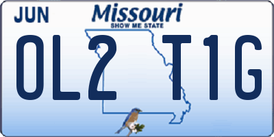 MO license plate OL2T1G