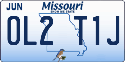 MO license plate OL2T1J