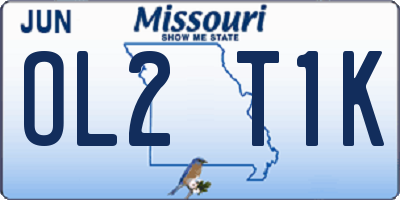 MO license plate OL2T1K