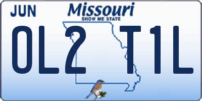 MO license plate OL2T1L