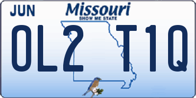 MO license plate OL2T1Q