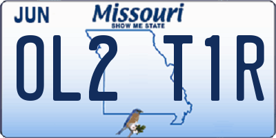 MO license plate OL2T1R