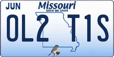 MO license plate OL2T1S