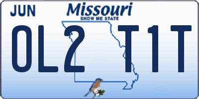 MO license plate OL2T1T