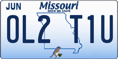 MO license plate OL2T1U