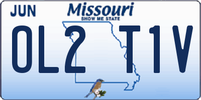MO license plate OL2T1V