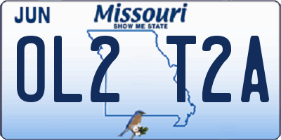 MO license plate OL2T2A