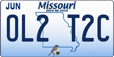 MO license plate OL2T2C