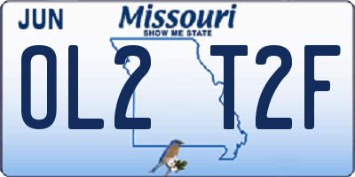 MO license plate OL2T2F