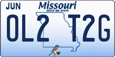 MO license plate OL2T2G