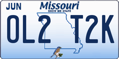 MO license plate OL2T2K