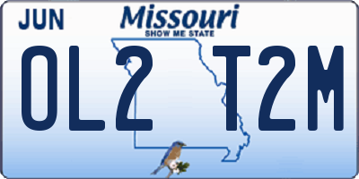 MO license plate OL2T2M