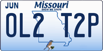 MO license plate OL2T2P