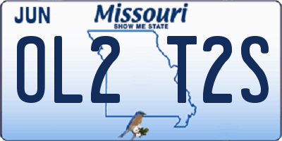 MO license plate OL2T2S