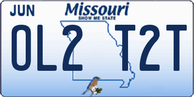 MO license plate OL2T2T